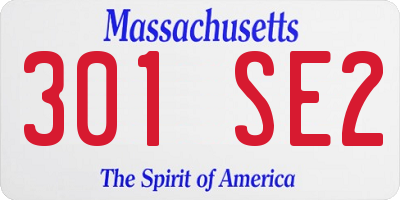 MA license plate 301SE2
