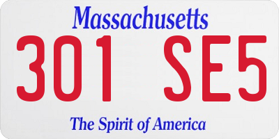 MA license plate 301SE5