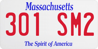 MA license plate 301SM2