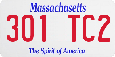 MA license plate 301TC2
