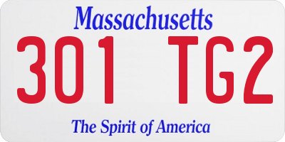 MA license plate 301TG2
