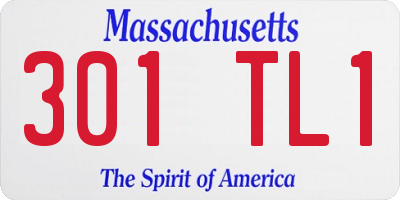 MA license plate 301TL1