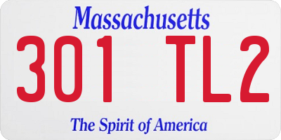 MA license plate 301TL2