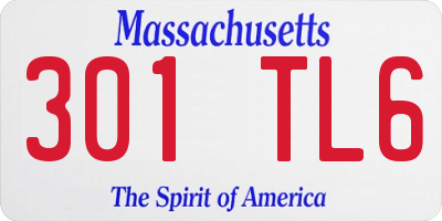 MA license plate 301TL6