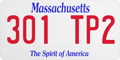 MA license plate 301TP2