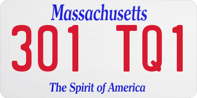 MA license plate 301TQ1