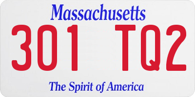 MA license plate 301TQ2