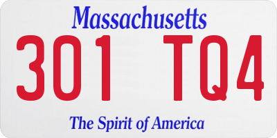 MA license plate 301TQ4