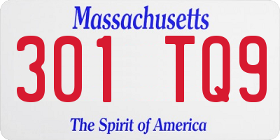 MA license plate 301TQ9
