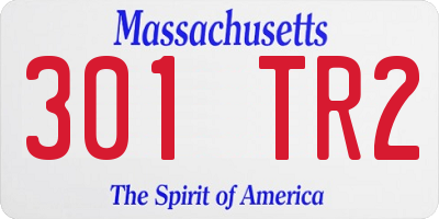 MA license plate 301TR2
