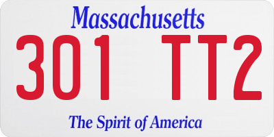 MA license plate 301TT2