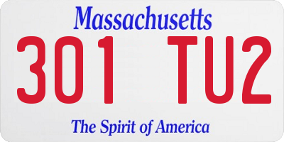 MA license plate 301TU2