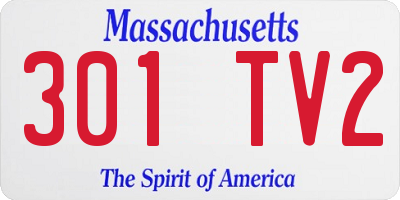 MA license plate 301TV2