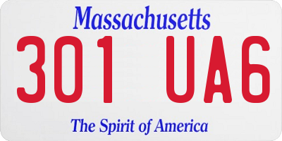 MA license plate 301UA6