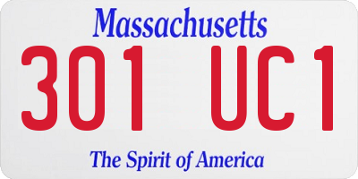 MA license plate 301UC1