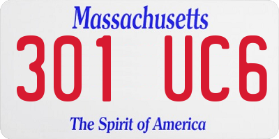 MA license plate 301UC6