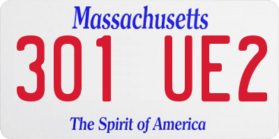 MA license plate 301UE2