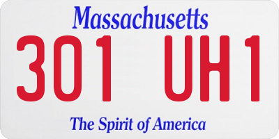 MA license plate 301UH1