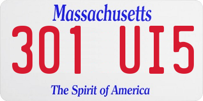 MA license plate 301UI5