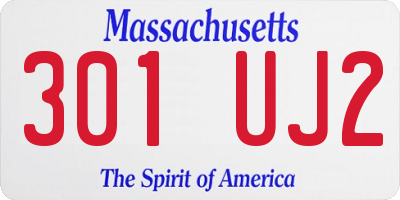 MA license plate 301UJ2