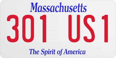 MA license plate 301US1