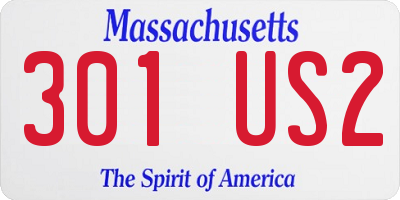 MA license plate 301US2