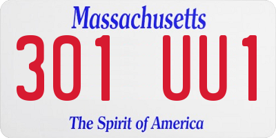 MA license plate 301UU1