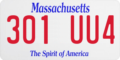 MA license plate 301UU4