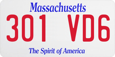 MA license plate 301VD6