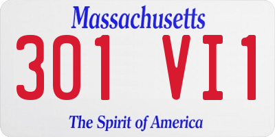 MA license plate 301VI1