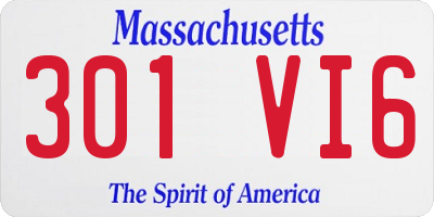 MA license plate 301VI6