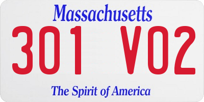 MA license plate 301VO2