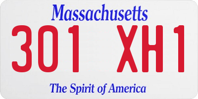 MA license plate 301XH1