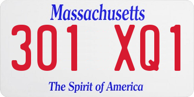 MA license plate 301XQ1