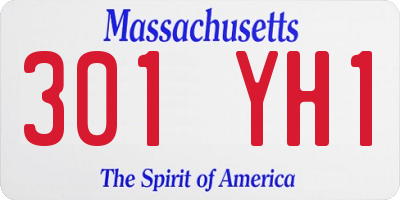 MA license plate 301YH1