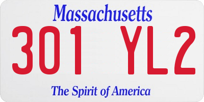 MA license plate 301YL2