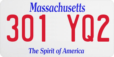MA license plate 301YQ2