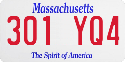 MA license plate 301YQ4