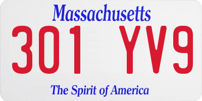 MA license plate 301YV9