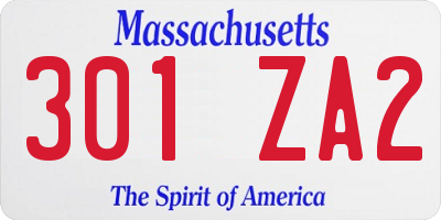 MA license plate 301ZA2
