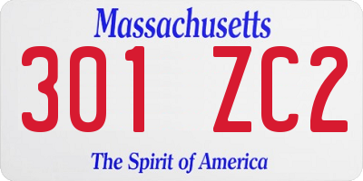 MA license plate 301ZC2