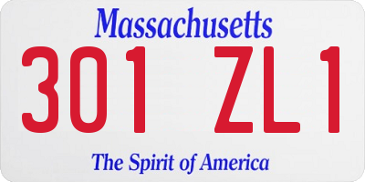 MA license plate 301ZL1