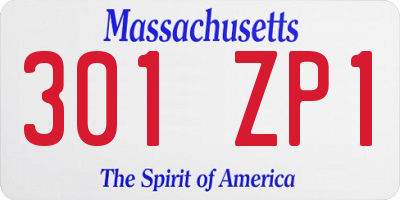 MA license plate 301ZP1
