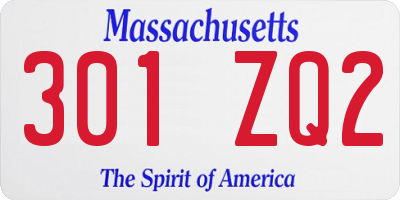 MA license plate 301ZQ2