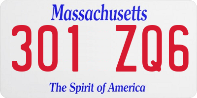 MA license plate 301ZQ6