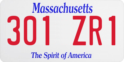 MA license plate 301ZR1