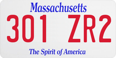 MA license plate 301ZR2