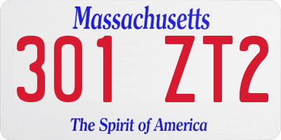 MA license plate 301ZT2