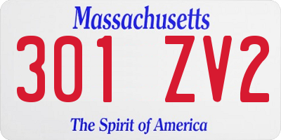 MA license plate 301ZV2