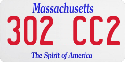 MA license plate 302CC2